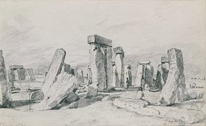 Stonehenge, Wiltshire, 1820 (tekening) door John Constable